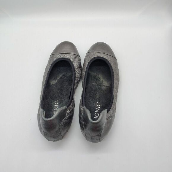 Vionic Women's Leather Ballet Flat Orthaheel Comfortable Pewter Size 7 - Picture 8 of 9